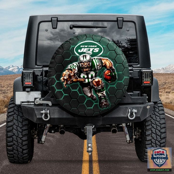 New york jets nfl mascot spare tire cover