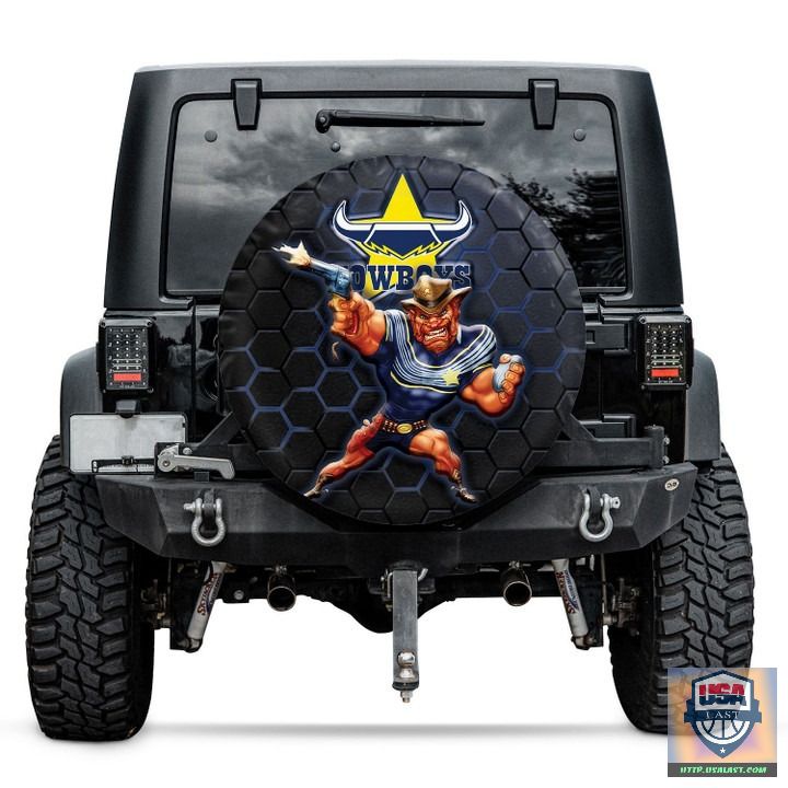 North queensland cowboys nrl mascot spare tire cover