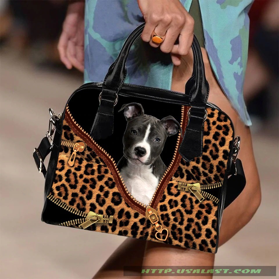 Pitbull leopard texture shoulder handbag luxury