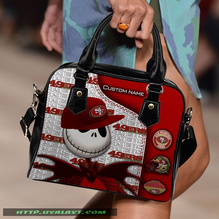 San francisco 49ers jack skellington personalized shoulder handbag luxury