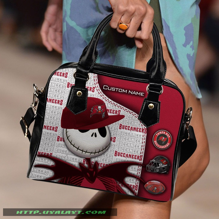 Tampa bay buccaneers jack skellington personalized shoulder handbag luxury