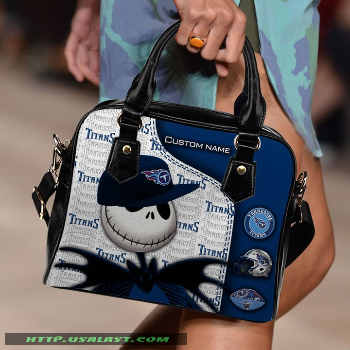 Tennessee titans jack skellington personalized shoulder handbag luxury