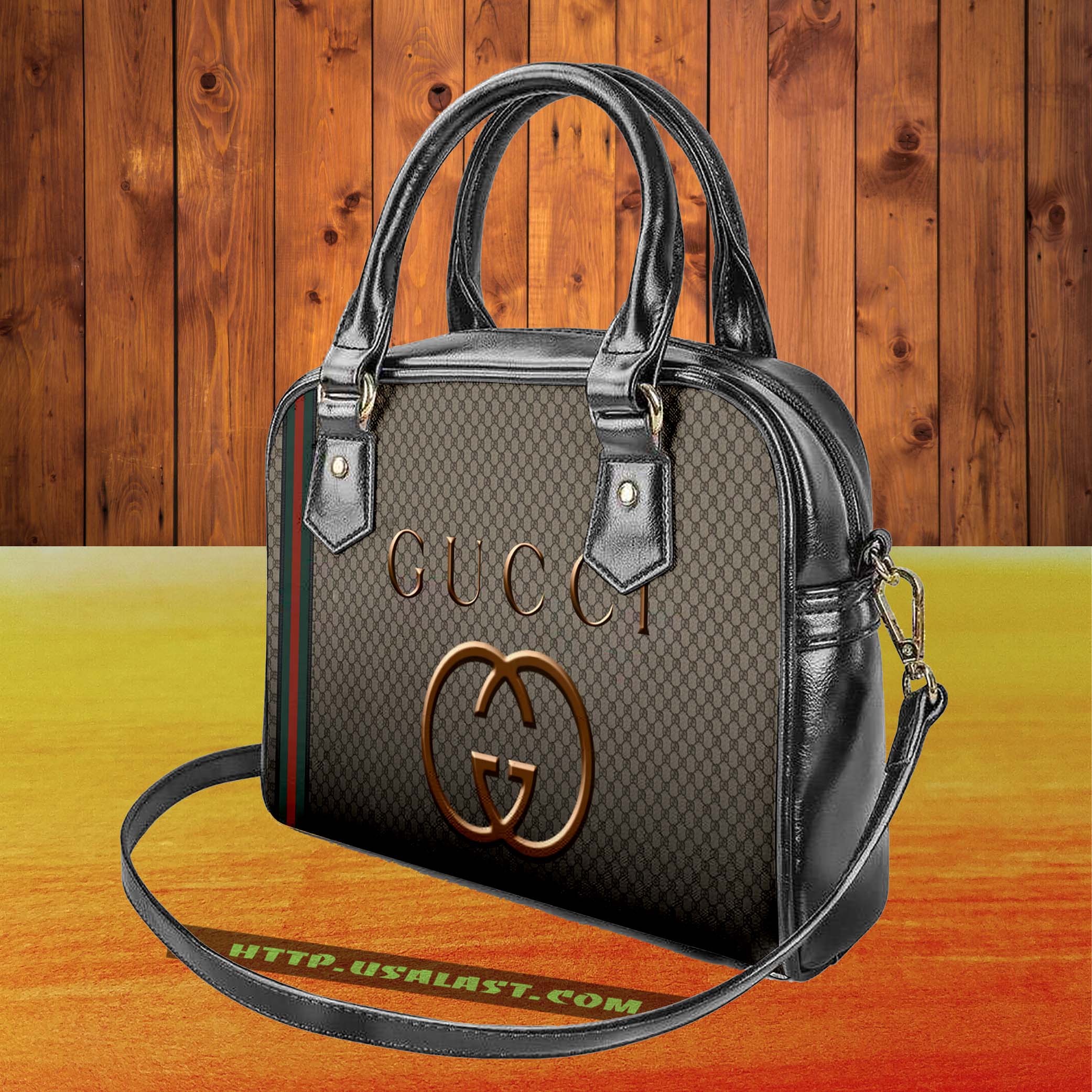 Gucci logo luxury brand shoulder handbag v3 luxury