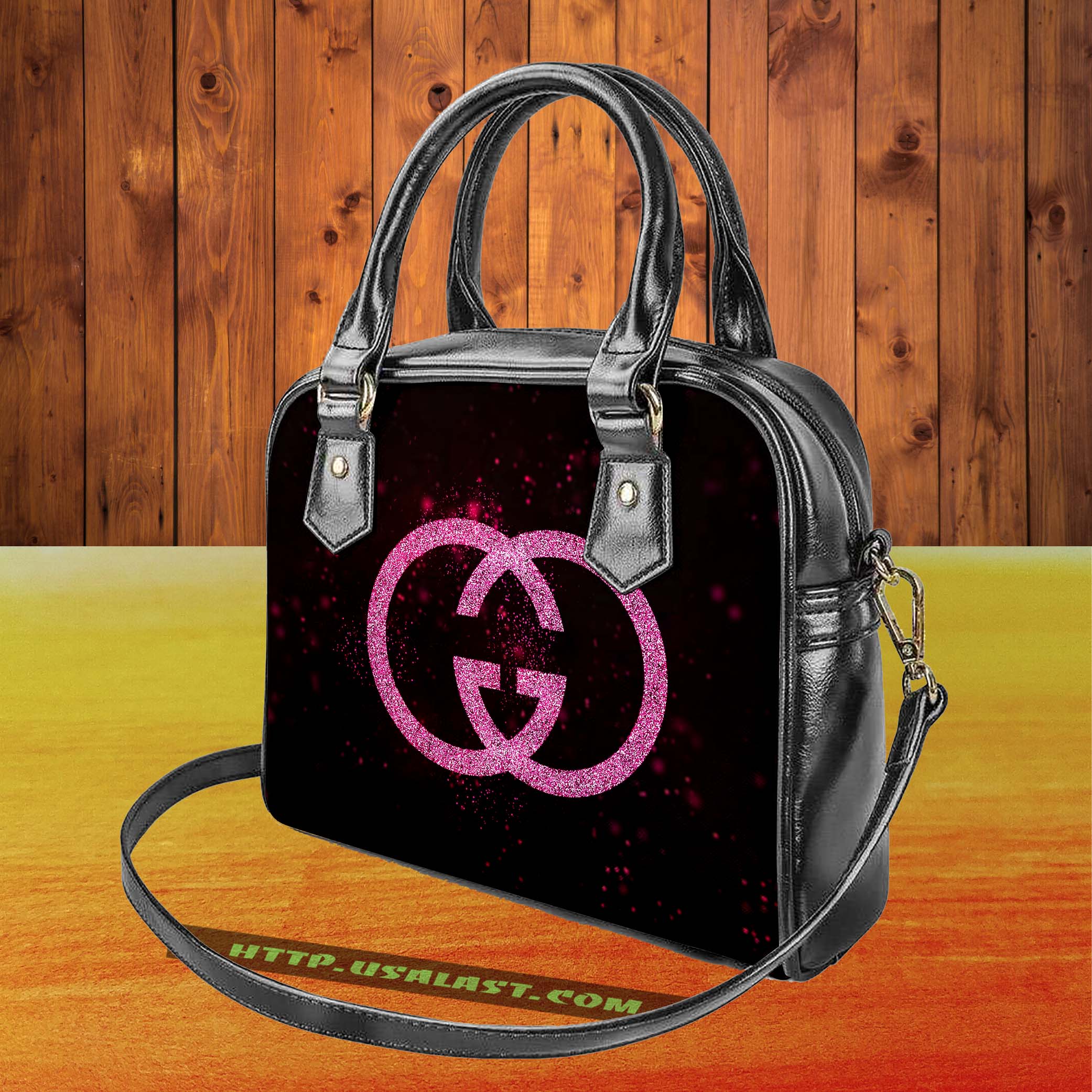 Gucci logo luxury brand shoulder handbag v33 luxury