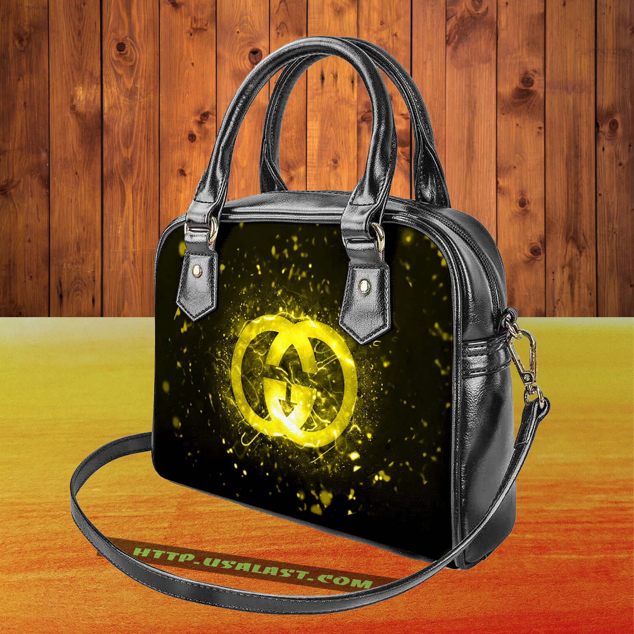 Gucci logo luxury brand shoulder handbag v37 luxury