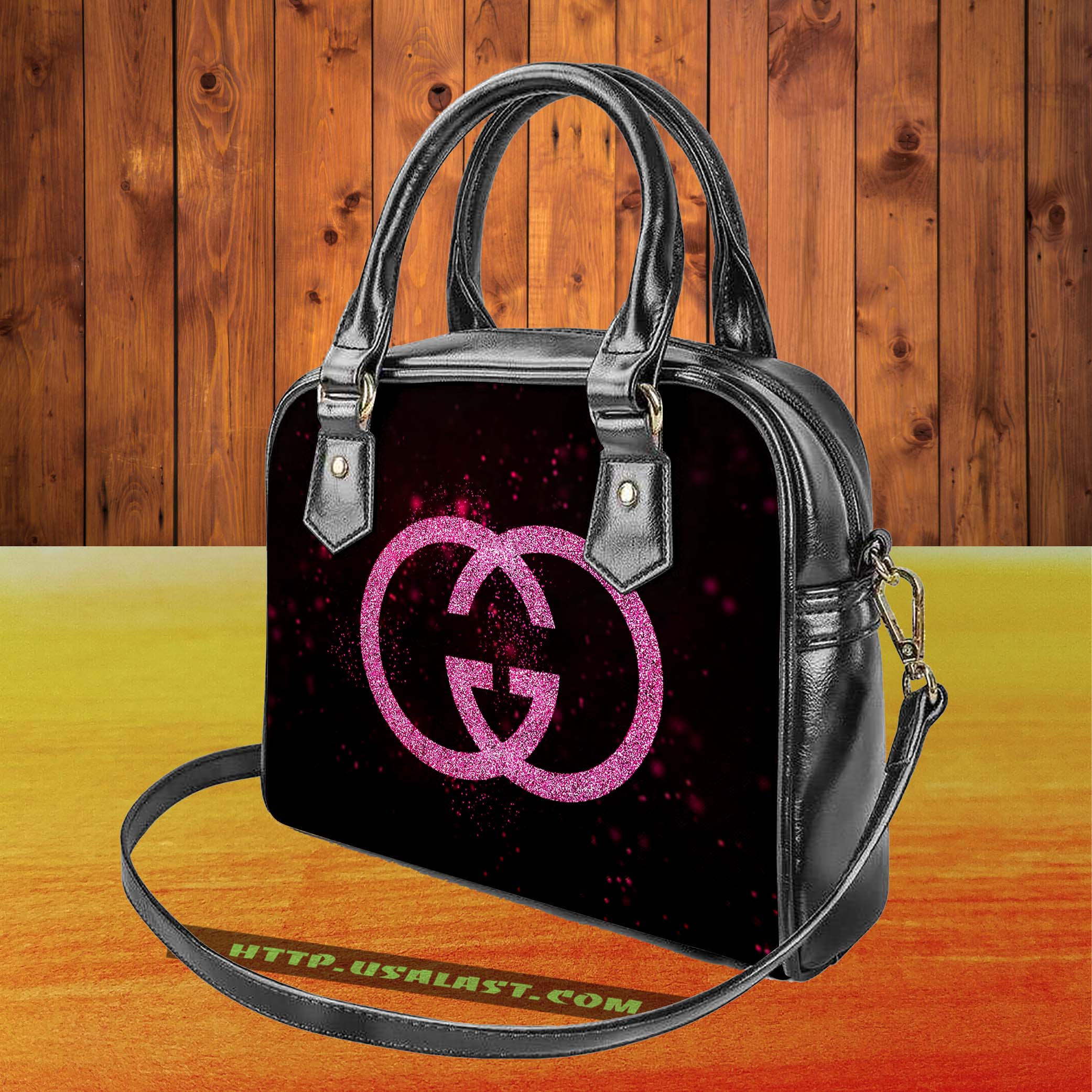 Gucci logo luxury brand shoulder handbag v47 luxury
