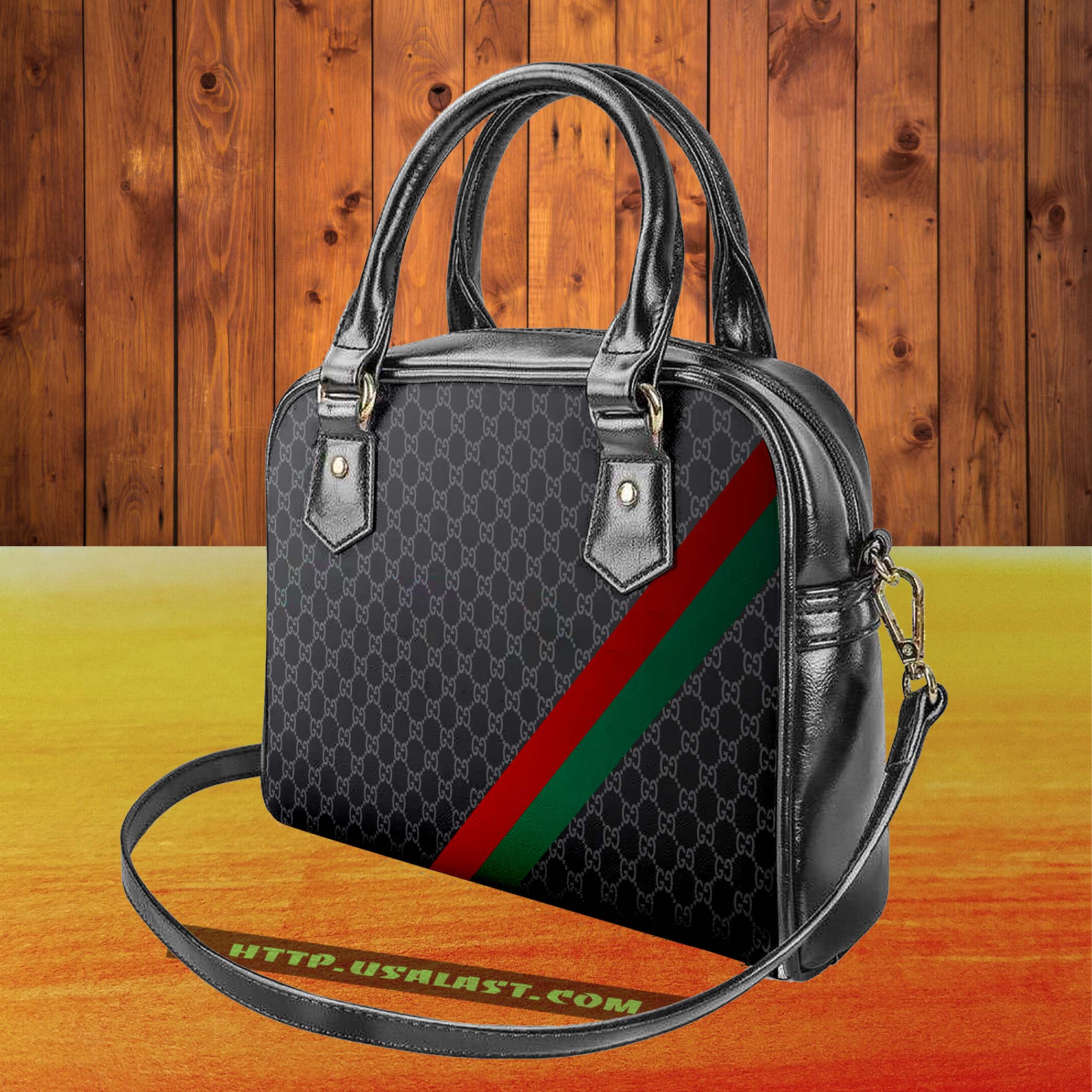Gucci logo luxury brand shoulder handbag v55 luxury