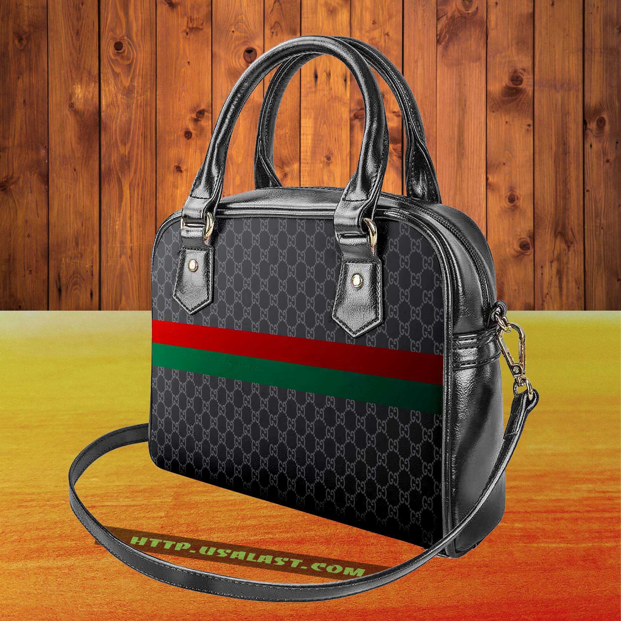 Gucci logo luxury brand shoulder handbag v61 luxury