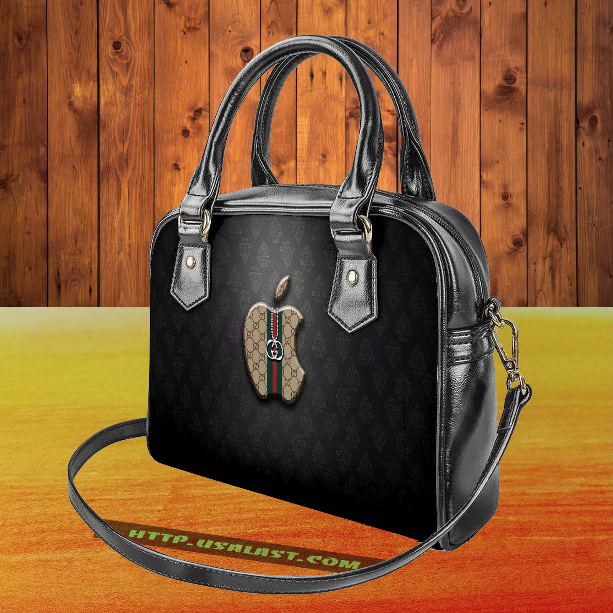 Gucci logo luxury brand shoulder handbag v73 luxury