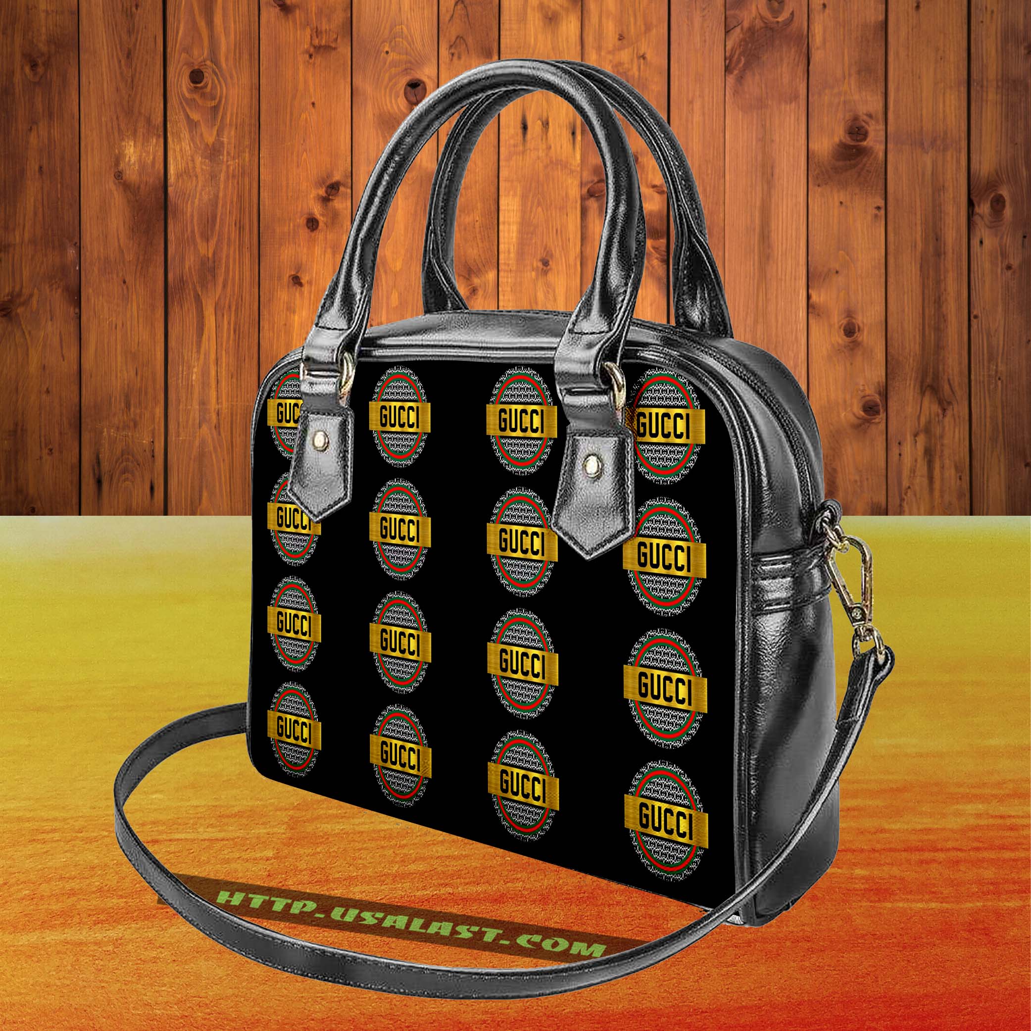 Gucci logo luxury brand shoulder handbag v75 luxury