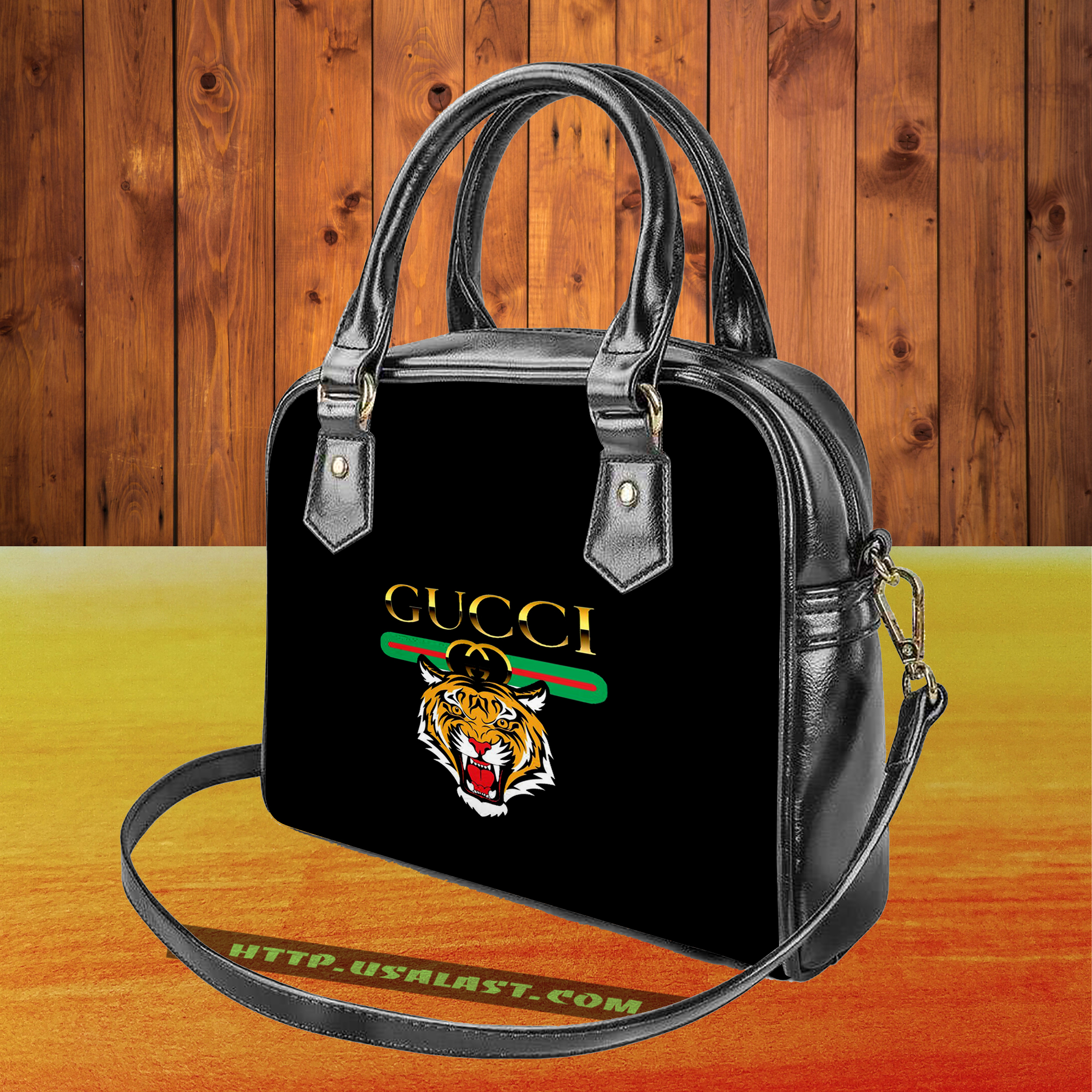 Gucci logo luxury brand shoulder handbag v76 luxury