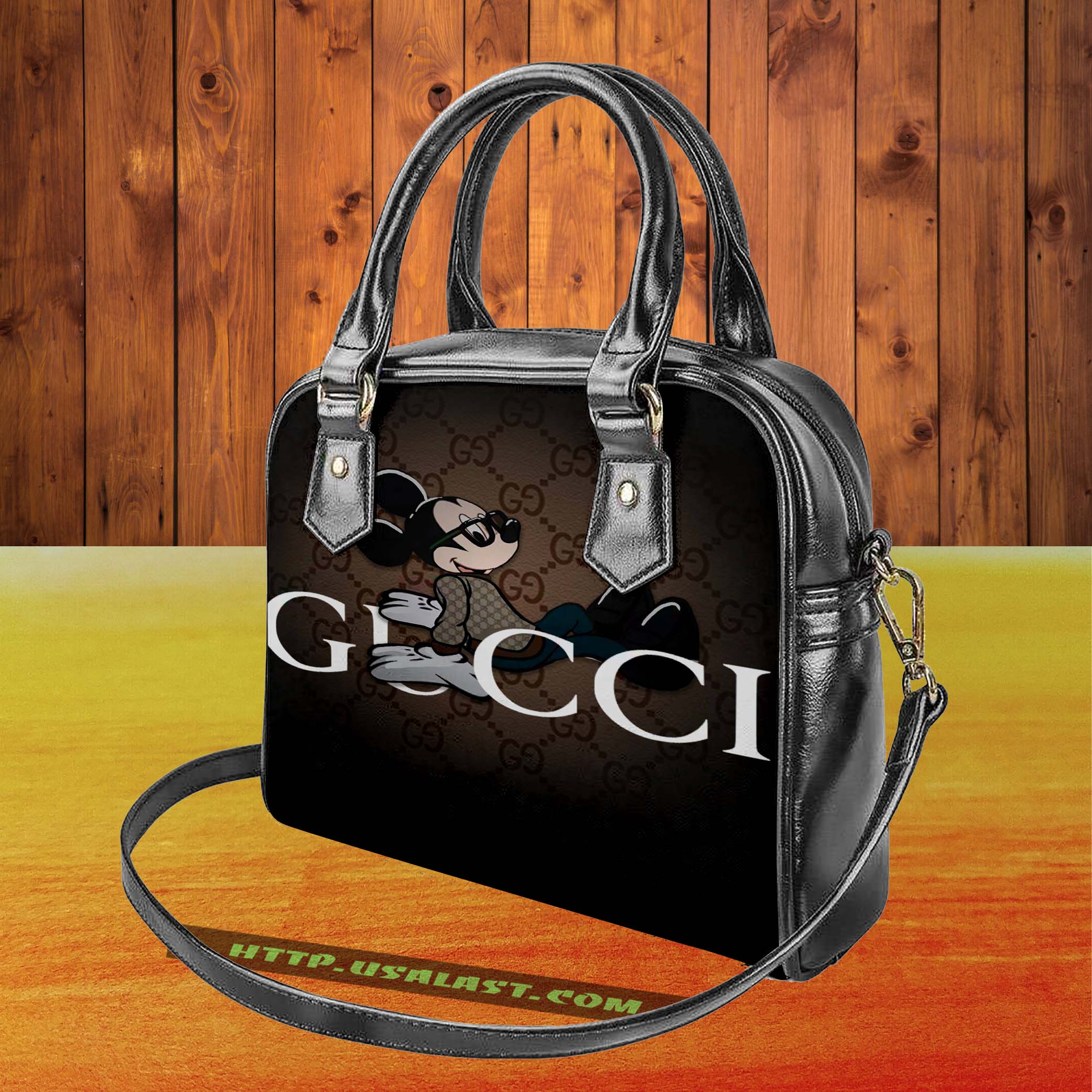 Gucci mickey mouse luxury brand shoulder handbag v68 luxury