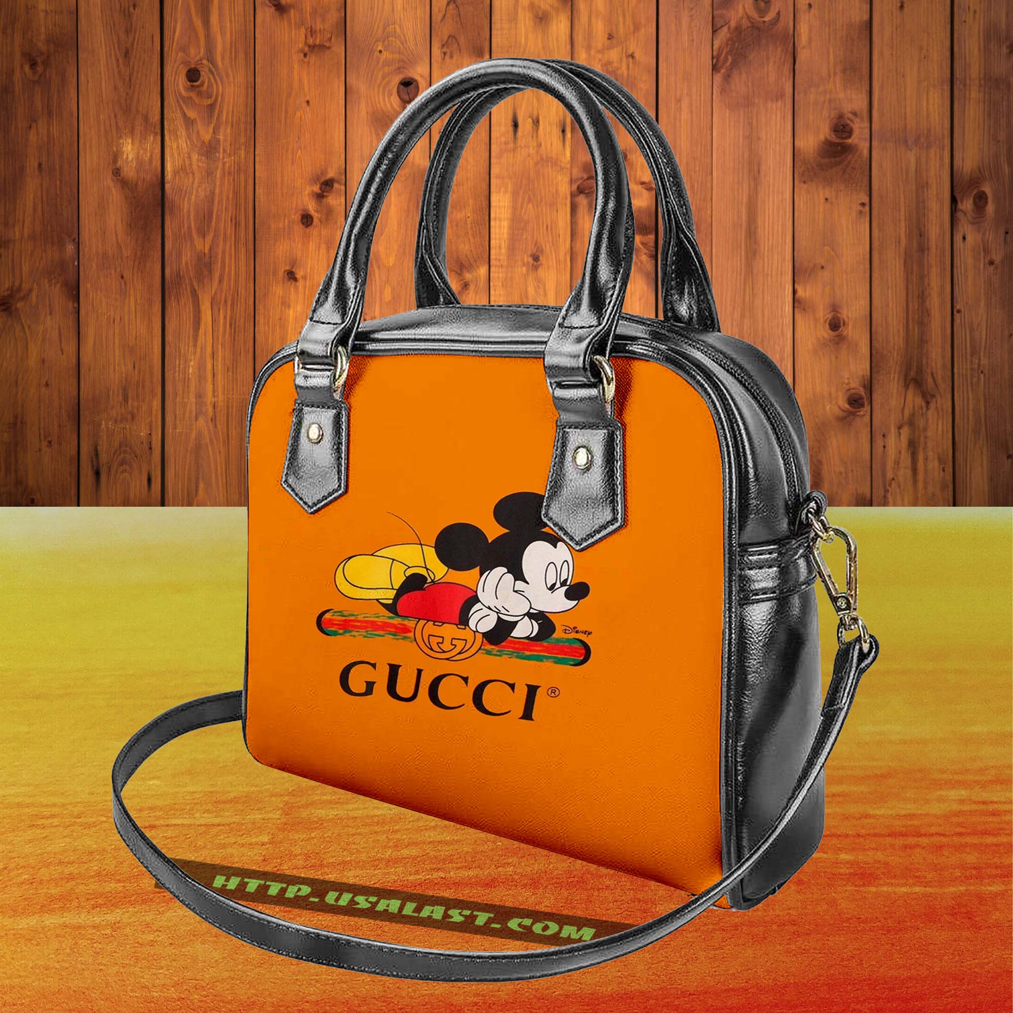 Gucci mickey mouse luxury brand shoulder handbag v69 luxury