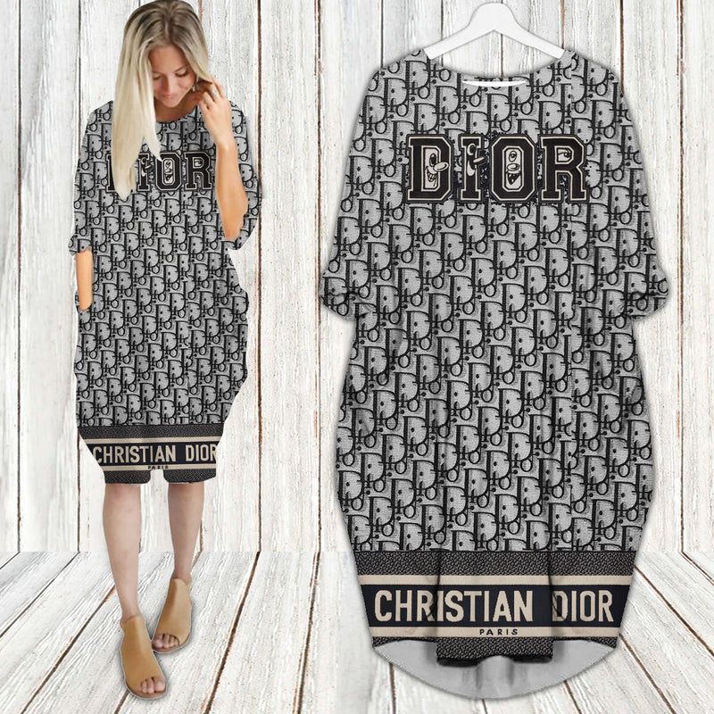 
christian dior batwing pocket dress luxury brand clothing clothes outfit for women hot 2023
