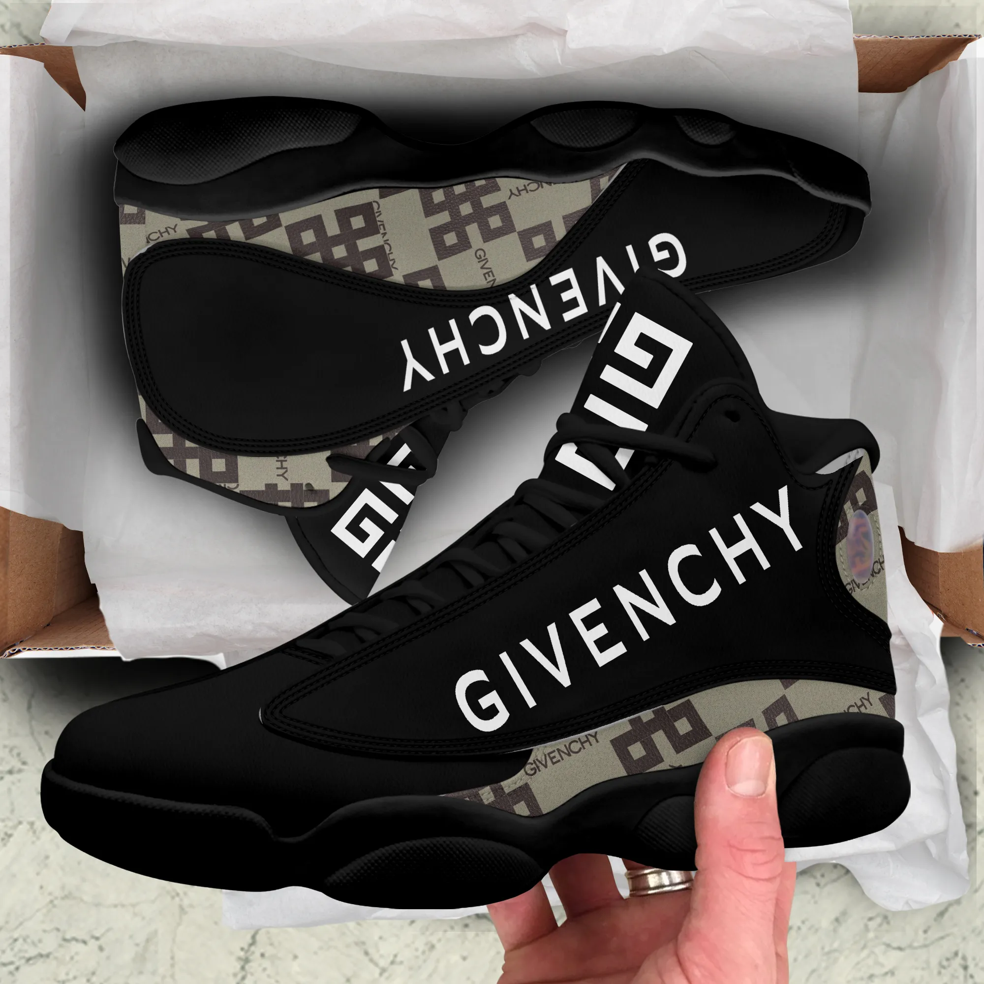 
givenchy black air jordan 13 sneakers shoes hot 2022 for men women
