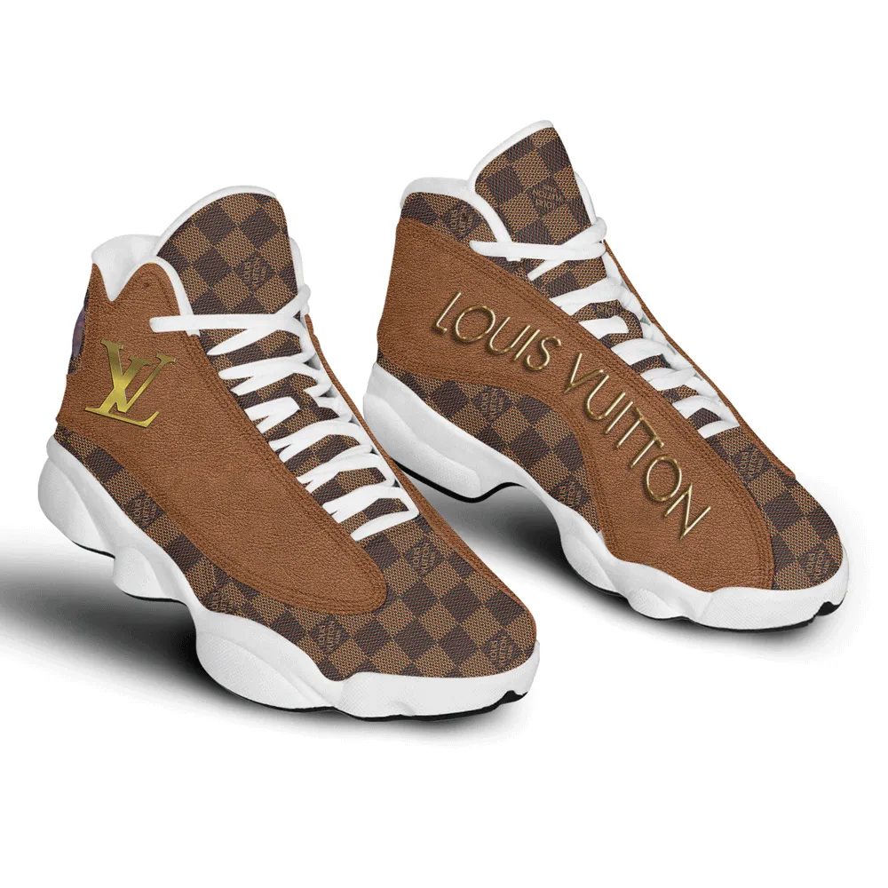 
hot 2022 brown louis vuitton lv air jordan 13 sneakers shoes lv gifts for men women
