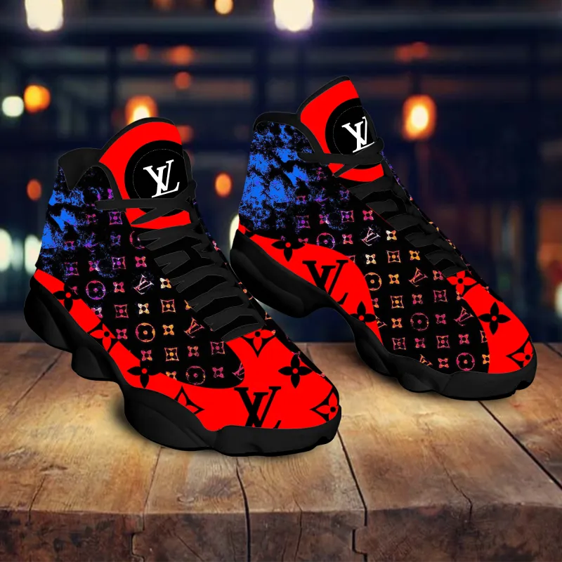 
louis vuitton red black air jordan 13 sneakers shoes hot 2022 lv gifts for men women
