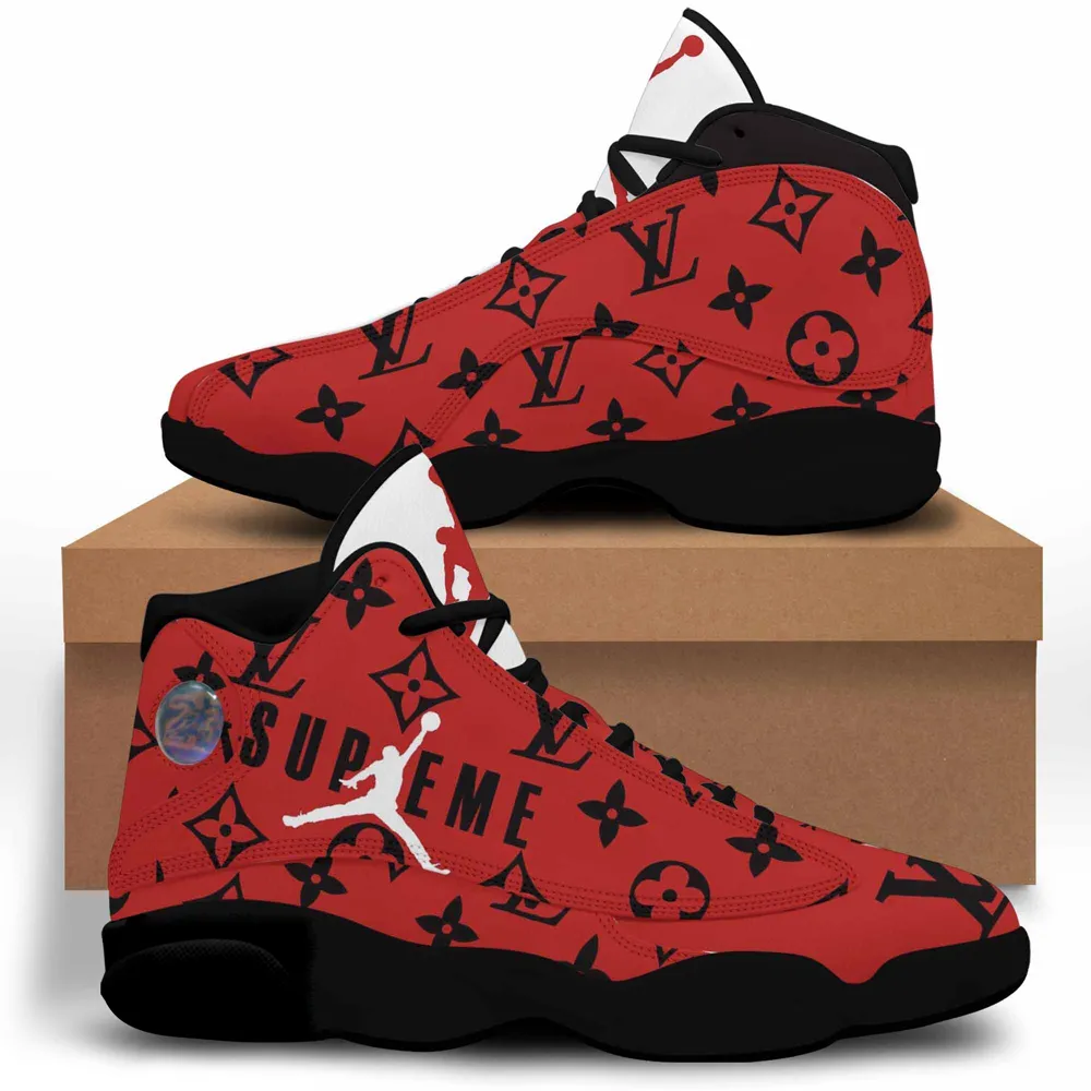 
louis vuitton supreme red air jordan 13 sneakers shoes hot 2022 lv gifts for men women
