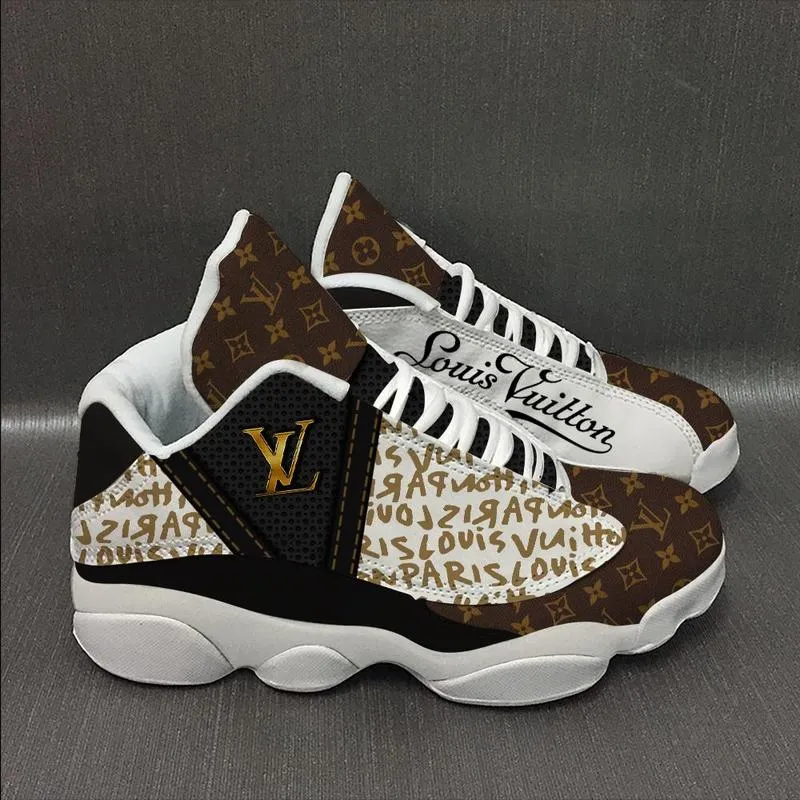 
lv air jordan 13 louis vuitton white brown sneaker
