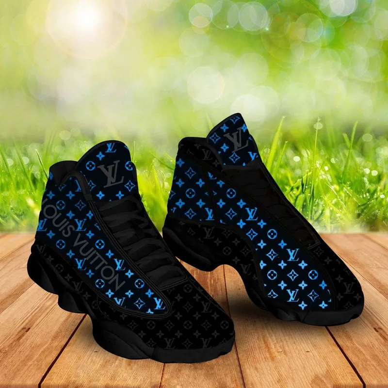 
new louis vuitton air jordan 13 sneakers shoes cyan neon black lv gifts for men women
