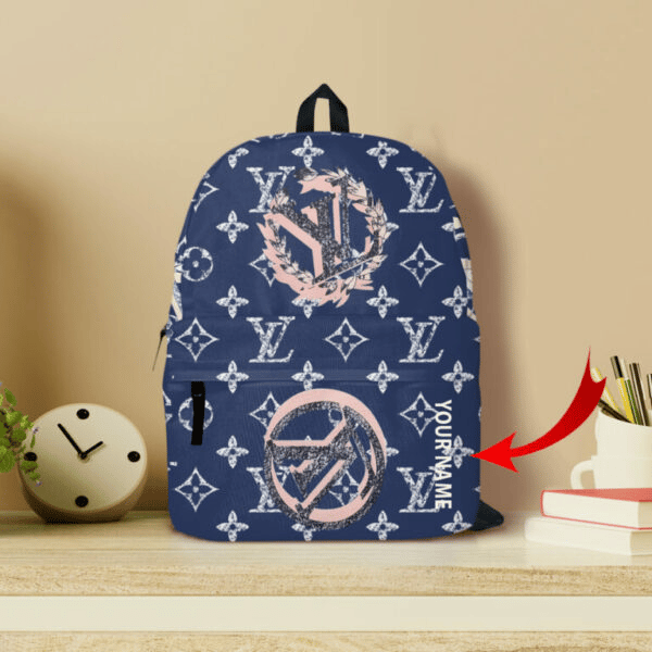 Louis vuitton luxury brand lv customized all-over-printed backpack