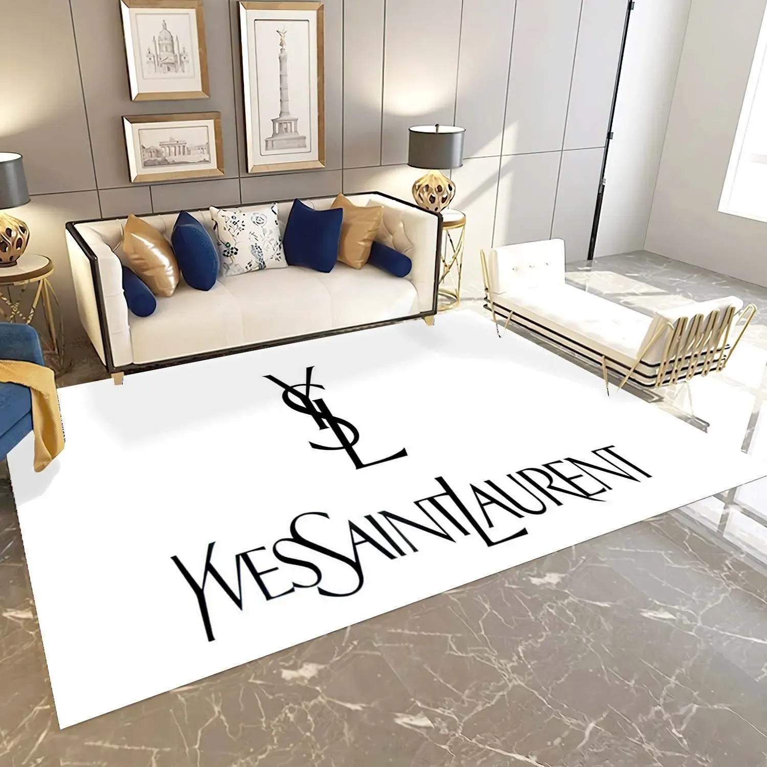 
                yves saint laurent fashion logo limited edition luxury brand rug carpet home decor 13
            