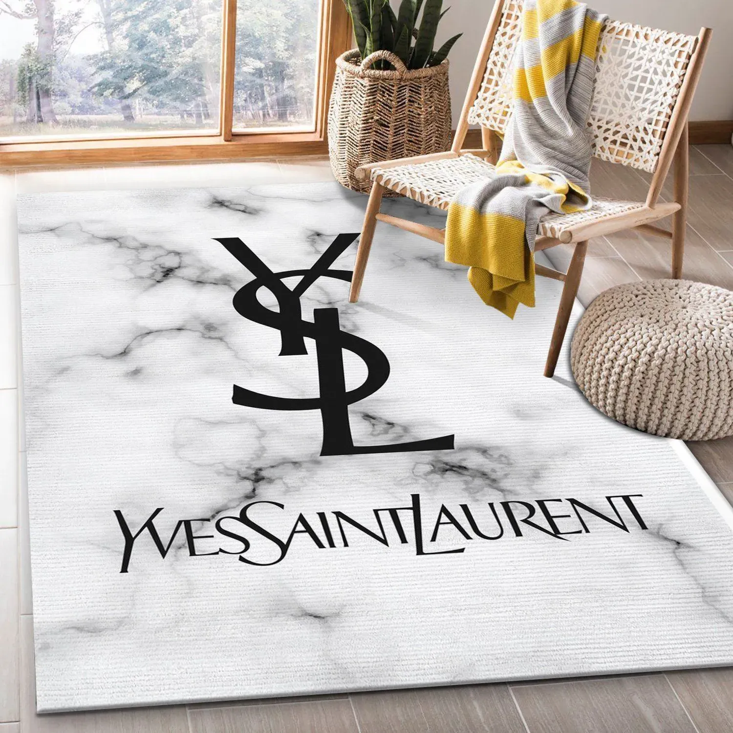 
                yves saint laurent fashion logo limited edition luxury brand rug carpet home decor 09
            