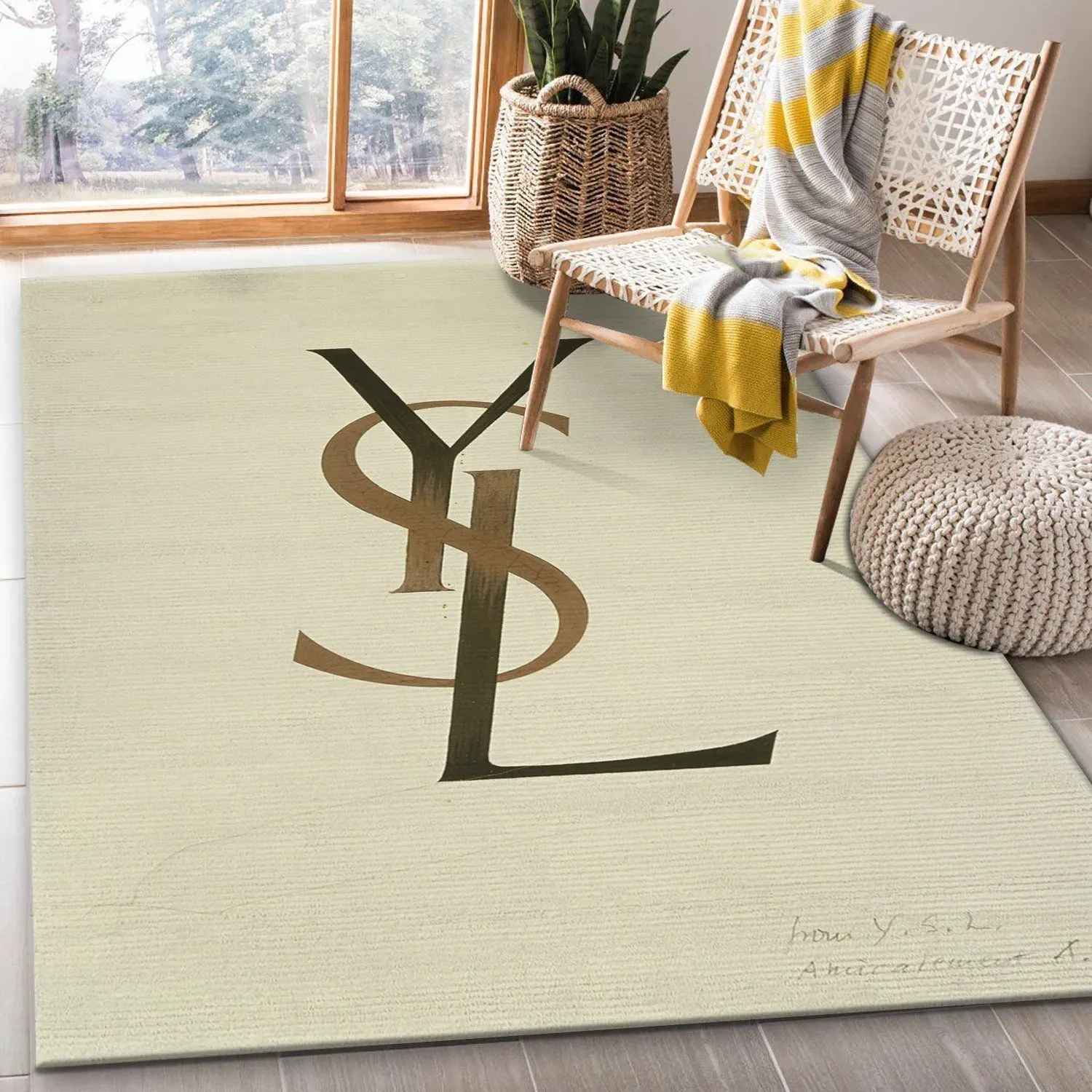
                yves saint laurent fashion logo limited edition luxury brand rug carpet home decor 01
            