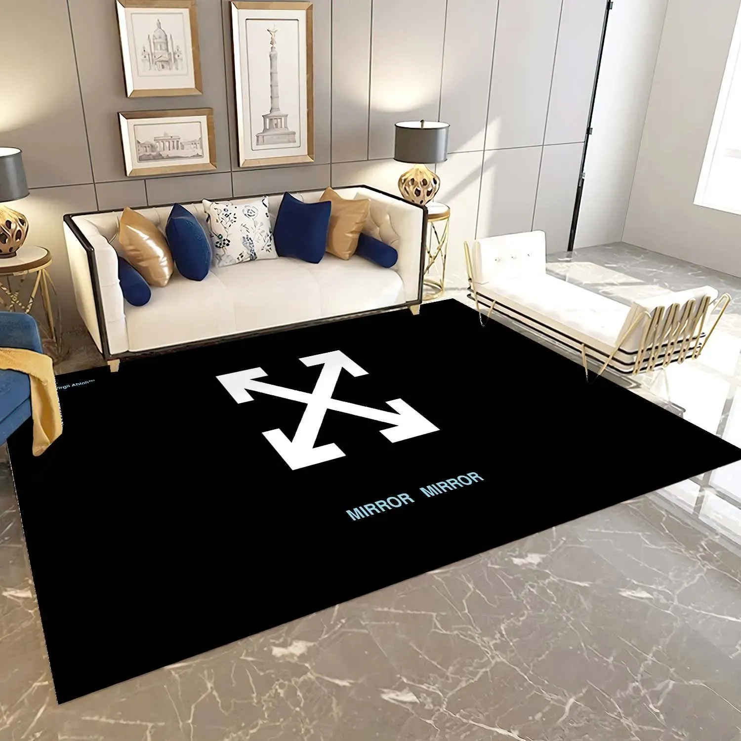 
                off-white fashion logo limited luxury brand rug carpet home decor 13
            