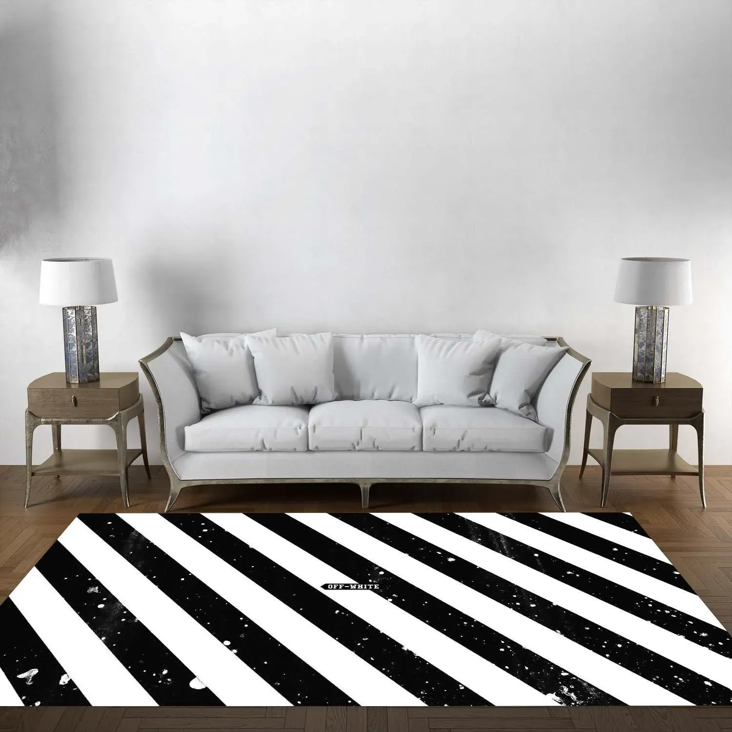 
                off-white fashion logo limited luxury brand rug carpet home decor 11
            