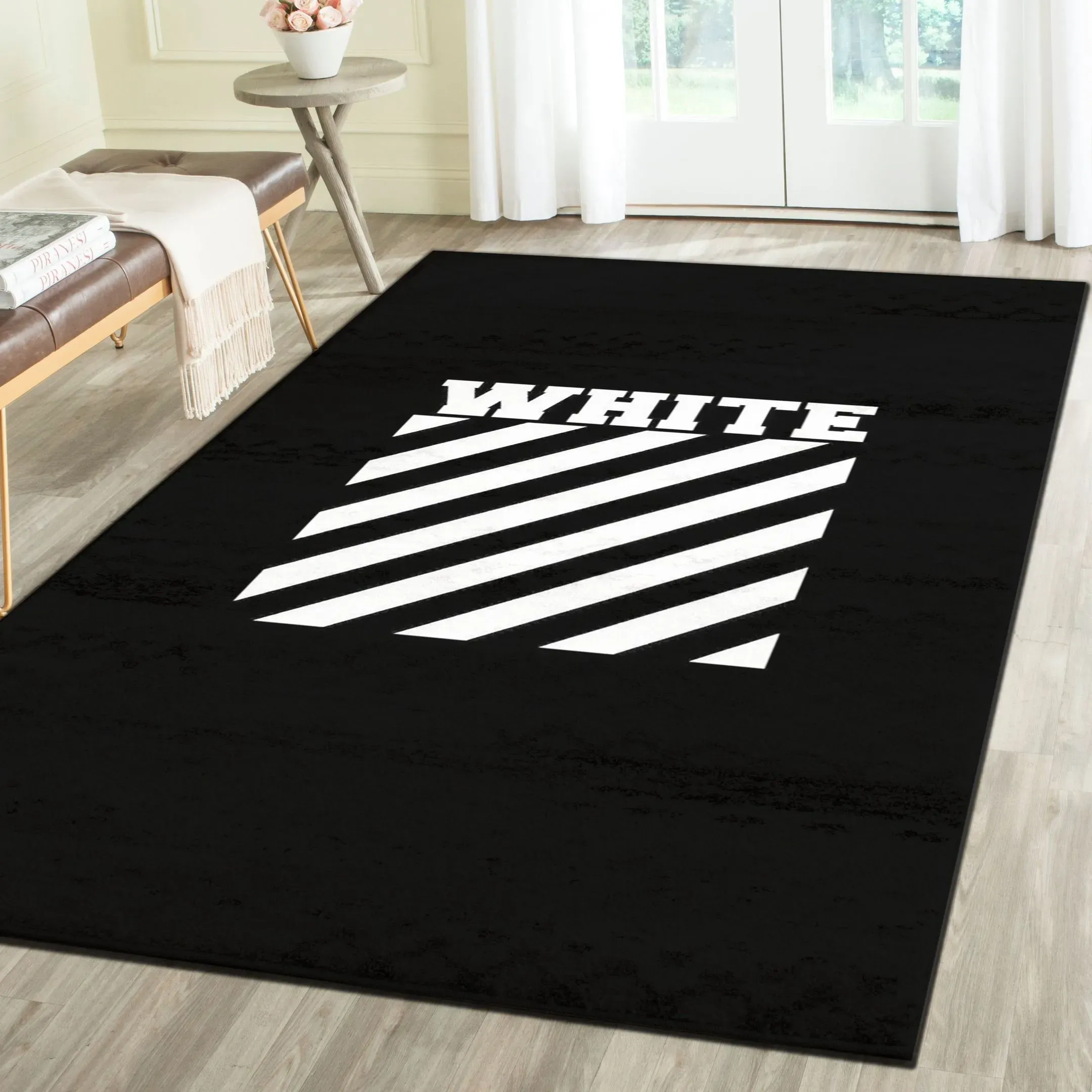 
                off-white fashion logo limited luxury brand rug carpet home decor 04
            