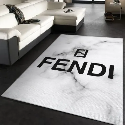 Fendi Luxury Marble Rectangle Area Rug