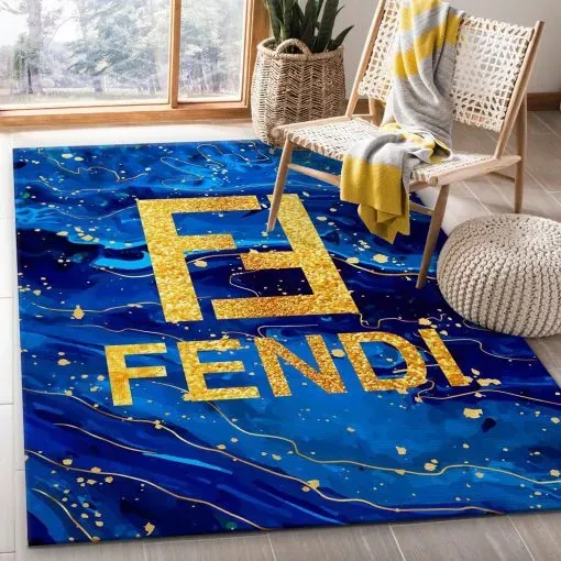 Fendi's Iconic Blue Marble Rug