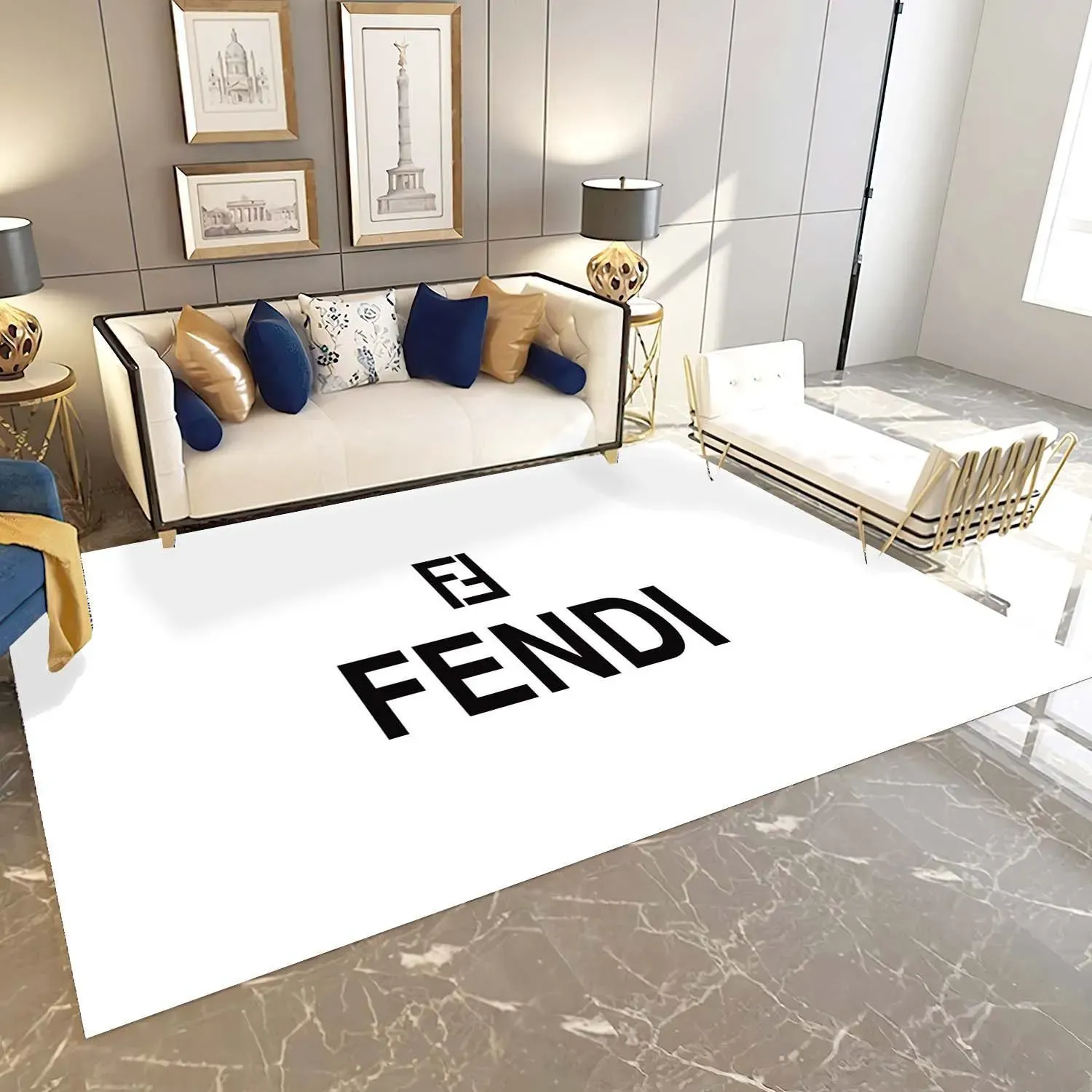 Fendi Bold Rectangle Area Rug