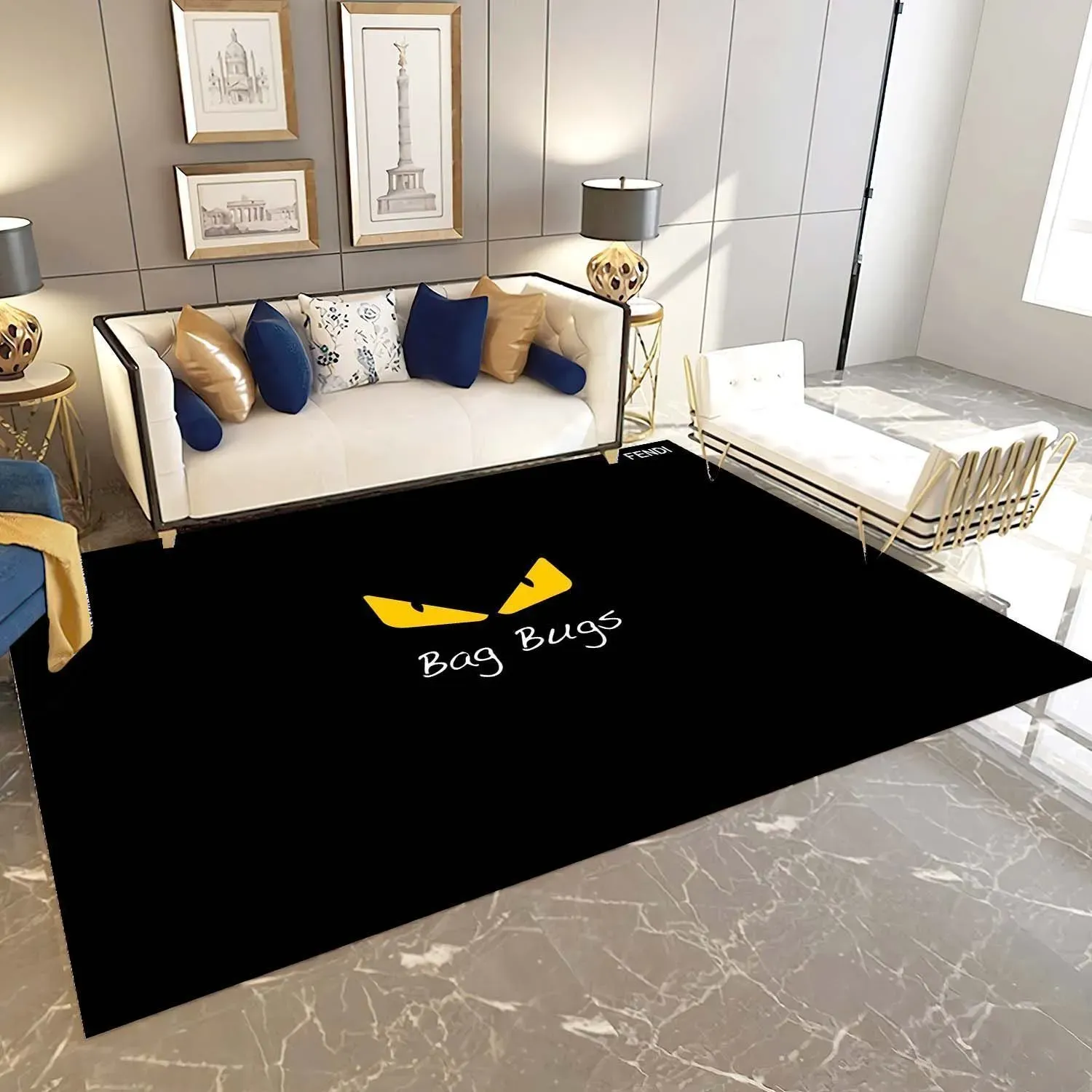 Bag Bugs Luxury Designer Area Rug