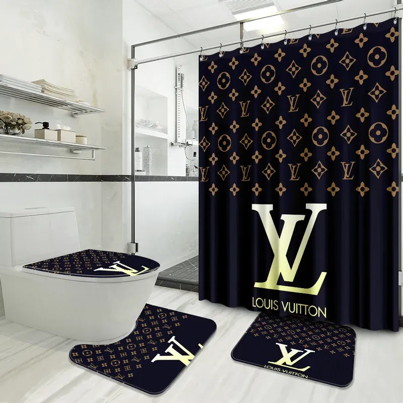 
                louis vuitton fashion yellow logo limited luxury brand bathroom set home decor
            