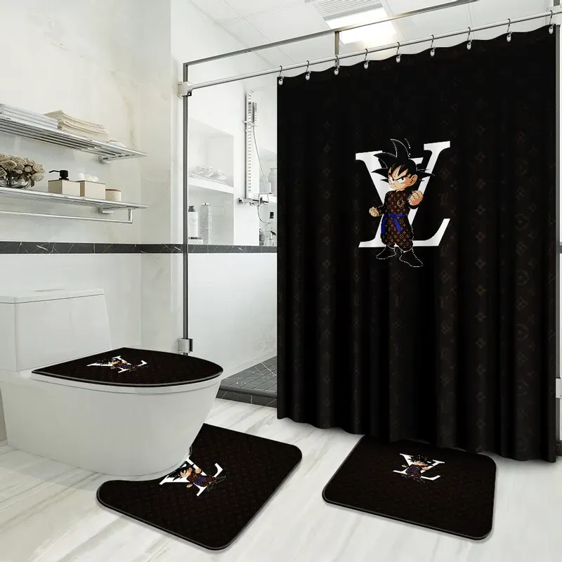 
                louis vuitton songoku black fashion limited luxury brand bathroom set home decor
            