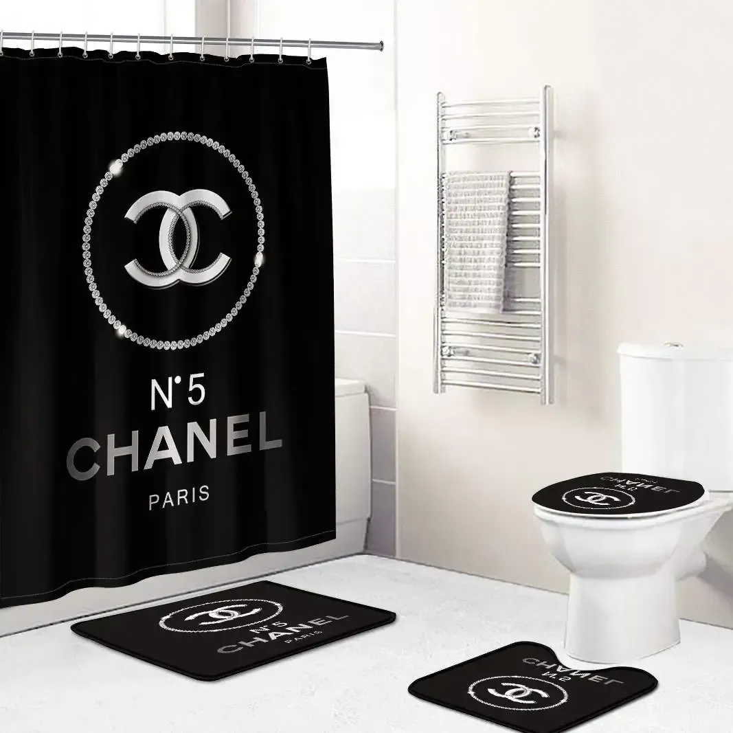 
                chanel n5 paris fashion logo limited luxury brand bathroom set home decor
            