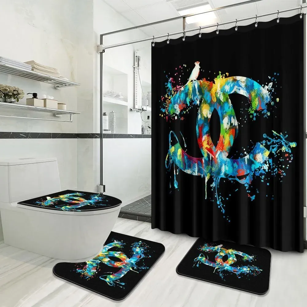 
                chanel paint fashion logo limited luxury brand bathroom set home decor
            