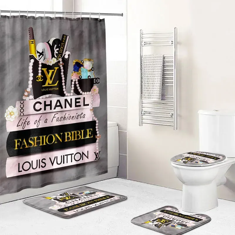 
                chanel louis vuitton fashion logo limited luxury brand bathroom set home decor
            