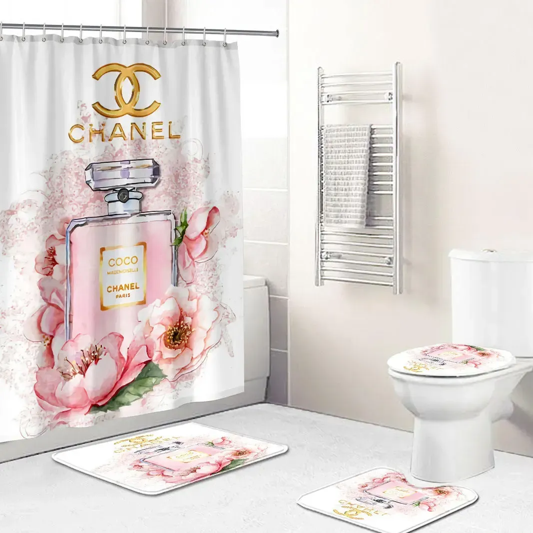 
                chanel coco fashion logo limited luxury brand bathroom set home decor
            