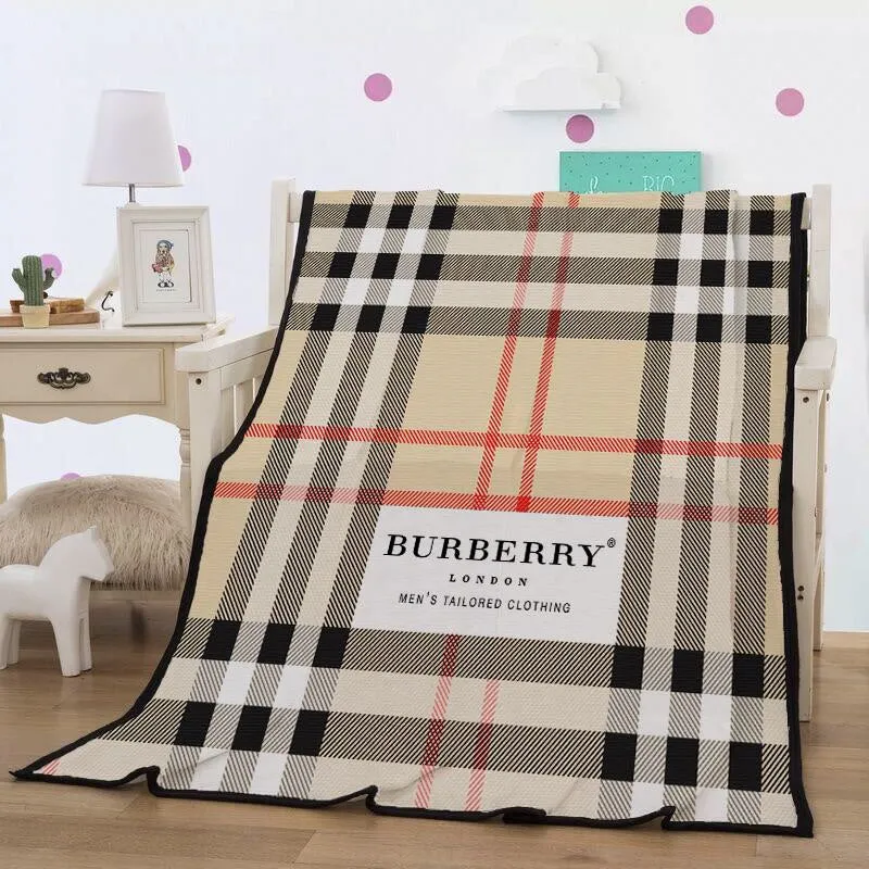 
                burberry fashion luxury brand fleece blanket comfortable blanket
            