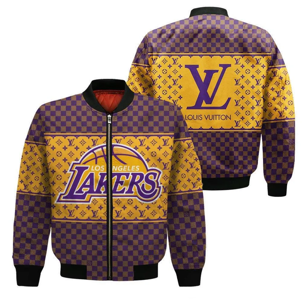 
                louis vuitton nba lakers jacket luxury clothing clothes outfit for men
            