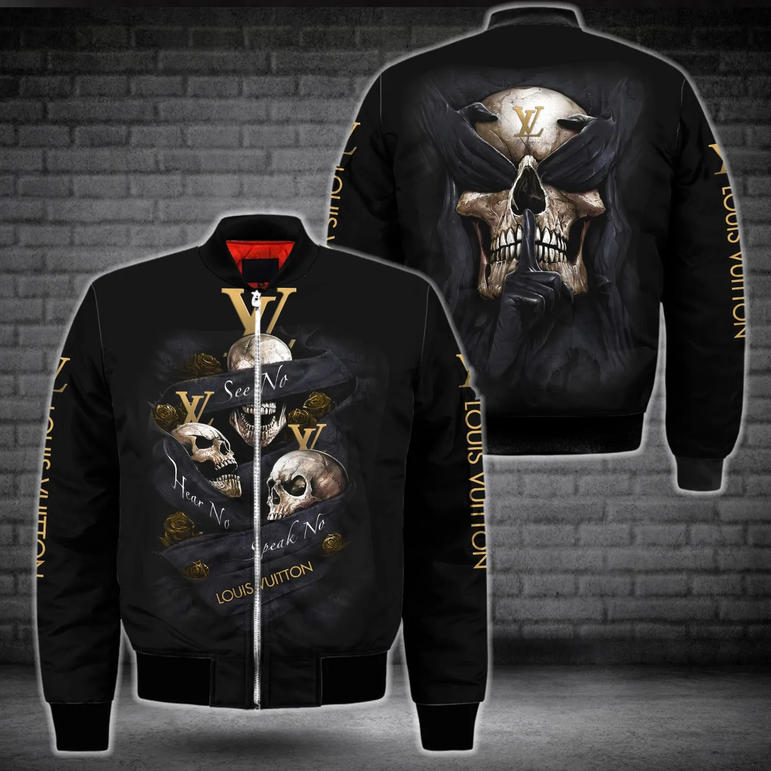
                louis vuitton skull jacket  lv luxury clothing clothes outfit for men
            