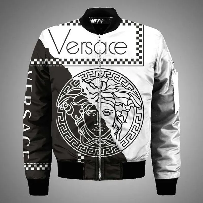 
                versace bomber jacket luxury brand clothing clothes outfit for men women
            