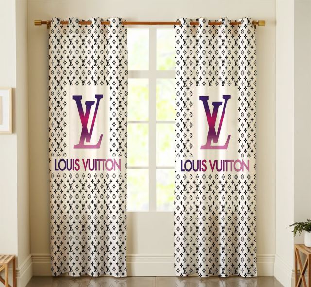 
                louis vuitton light luxury brand logo premium window curtain home decor
            