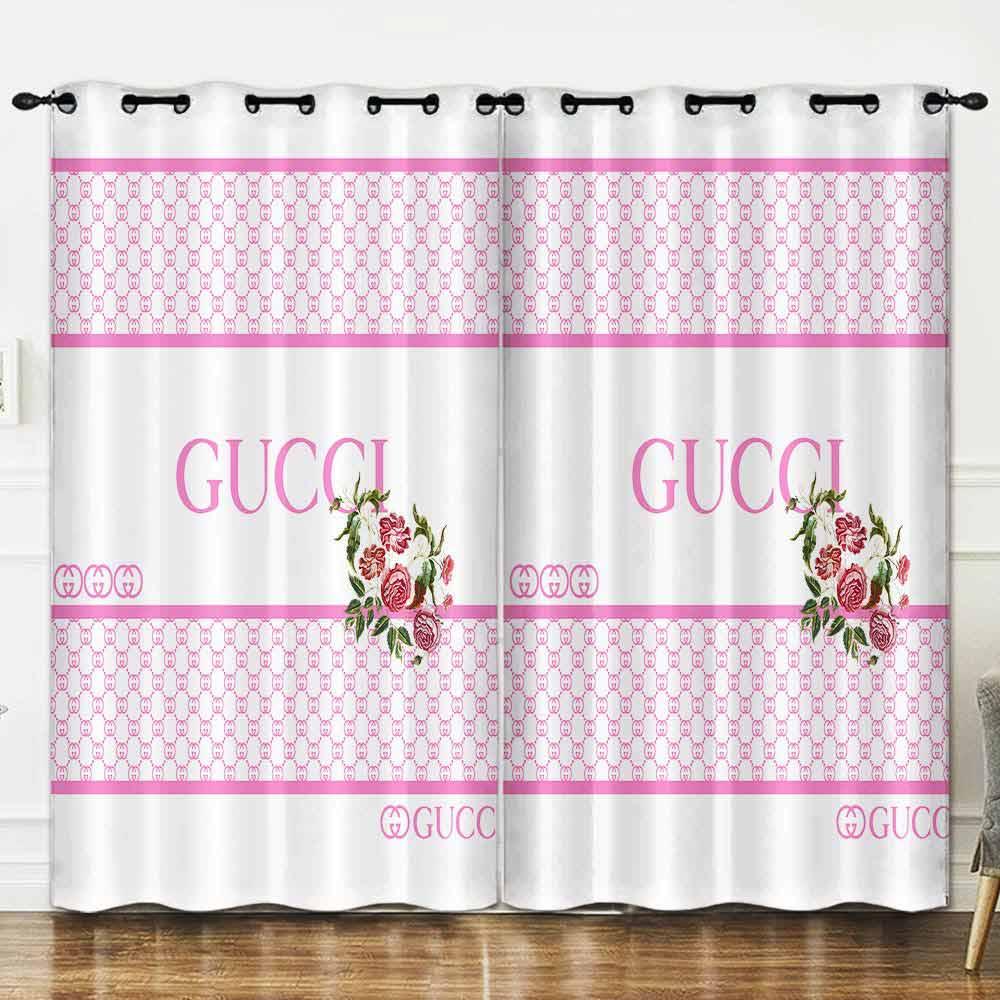 
                gucci pinky luxury brand premium window curtain home decor
            