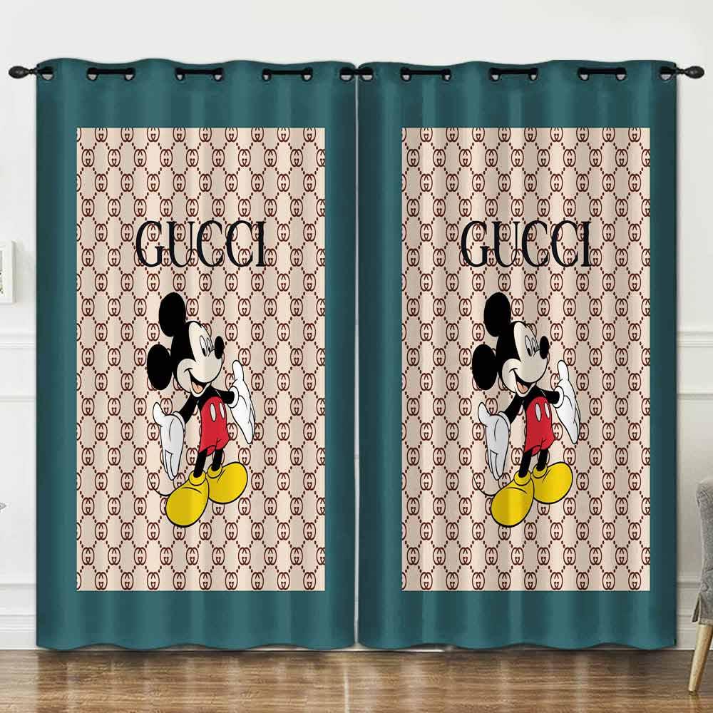 
                gucci mickey luxury brand premium window curtain home decor
            