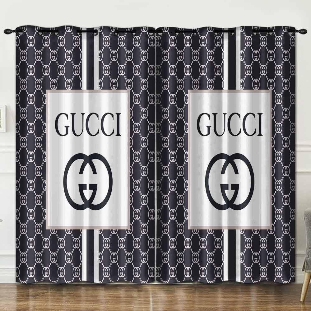 
                gucci logo luxury brand premium fashion window curtain home decor
            