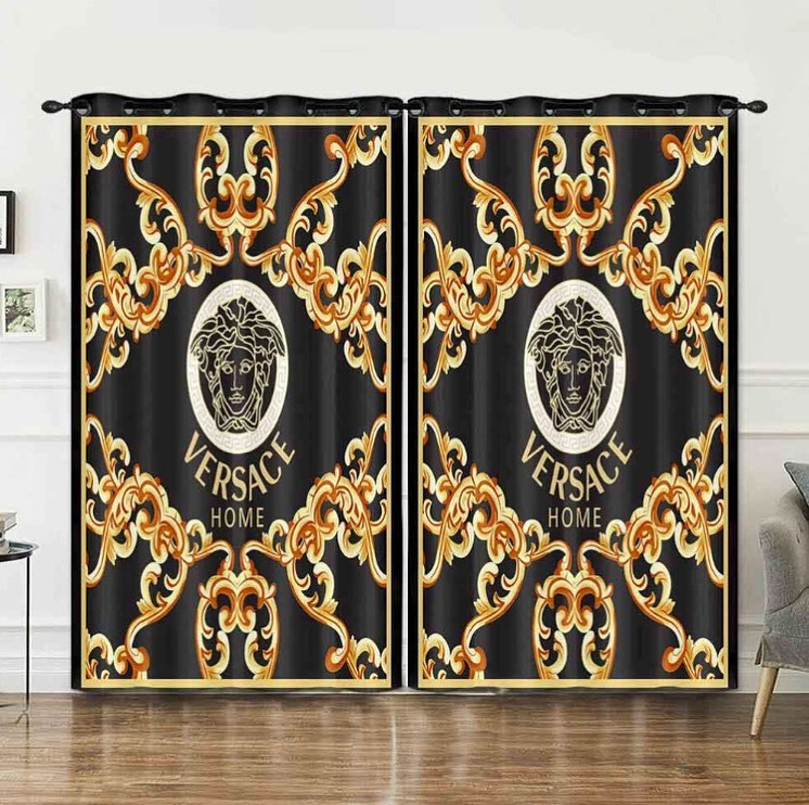 
                versace fashion logo luxury brand window curtain home decor
            